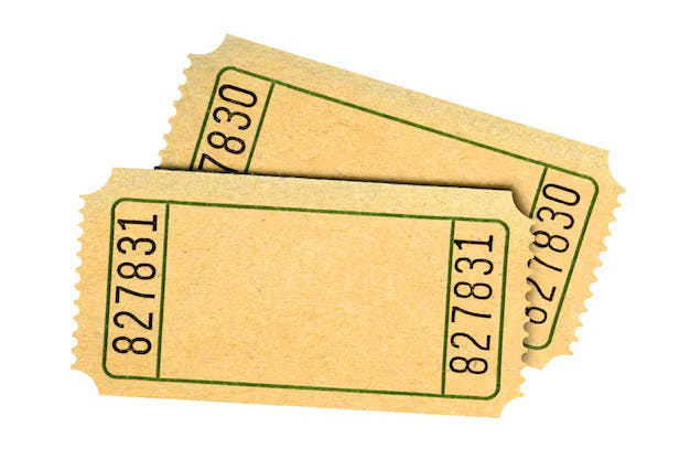 Pair blank old movie raffle tickets isolated 1101 2751 1 Pair blank old movie raffle tickets isolated 1101 2751 1